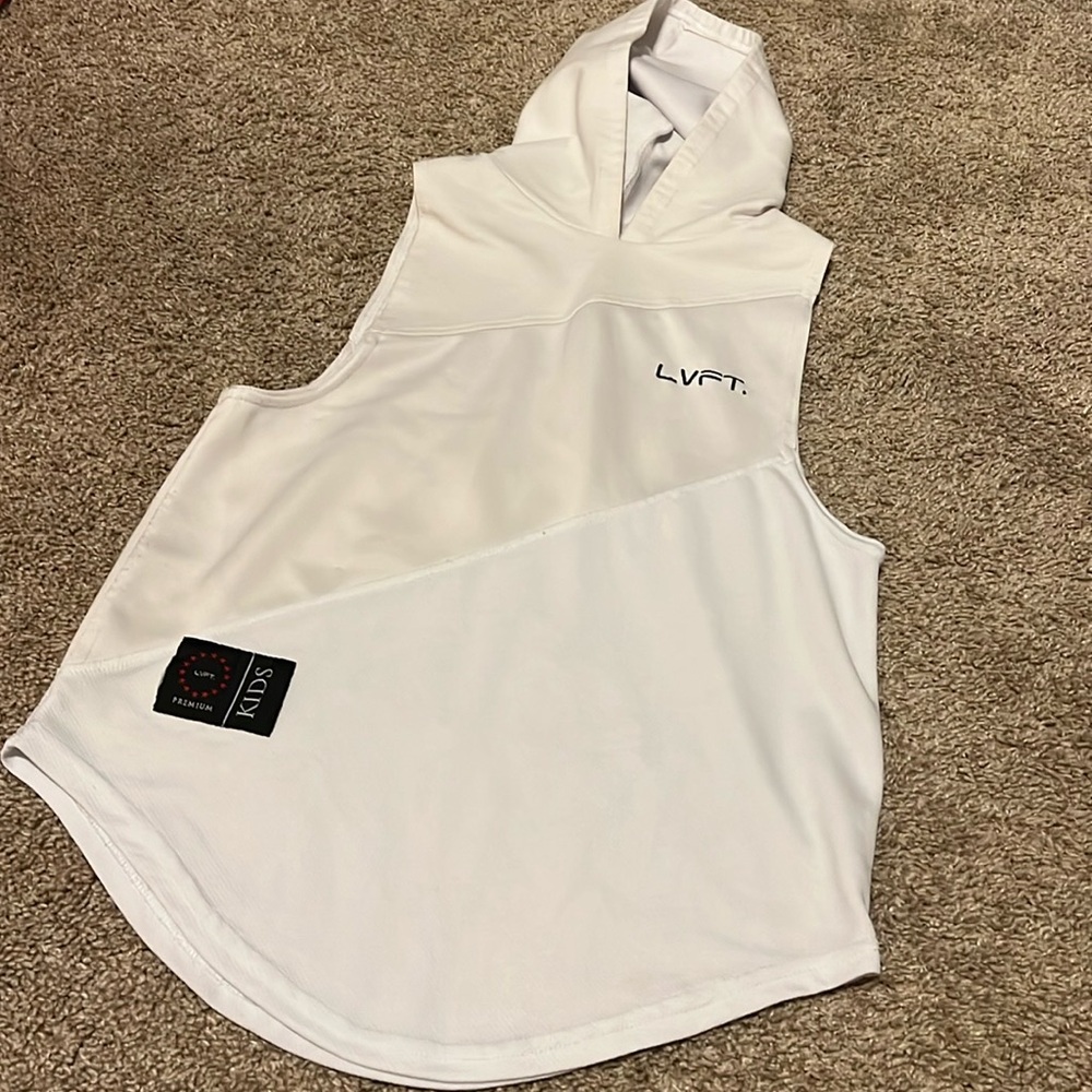 Premium LVFT. Kids Hooded Slim Design Workout Shirt size 9-10